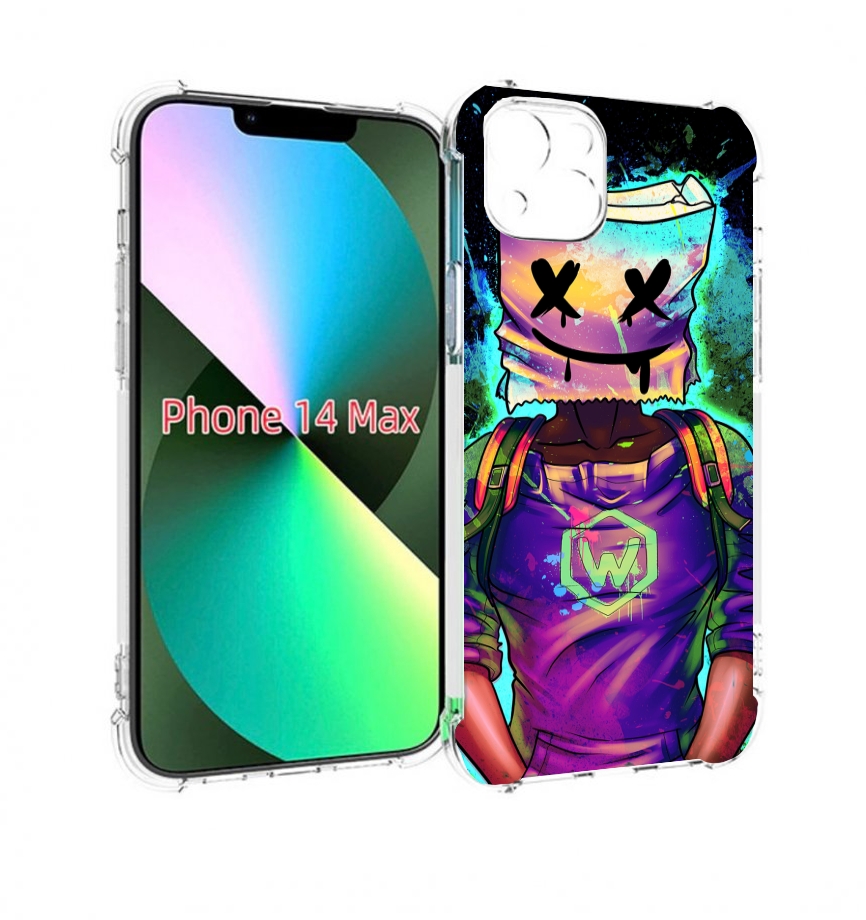 

Чехол MyPads маршмеллоу-глитч для iPhone 14 Plus (6.7), Прозрачный, Tocco