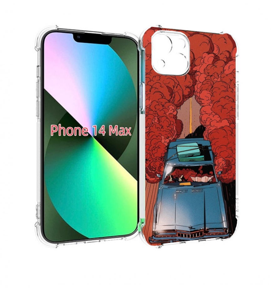 

Чехол MyPads машина мчится с дымком для iPhone 14 Plus (6.7), Прозрачный, Tocco