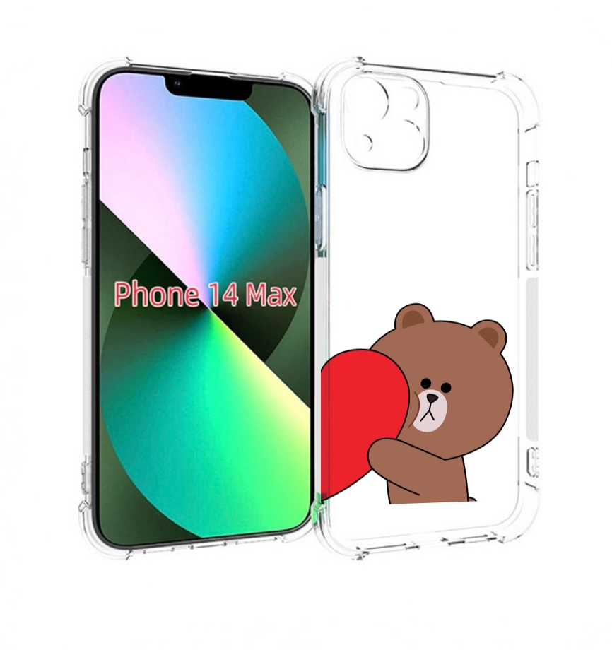 

Чехол MyPads медвежонок детский для iPhone 14 Plus (6.7), Прозрачный, Tocco