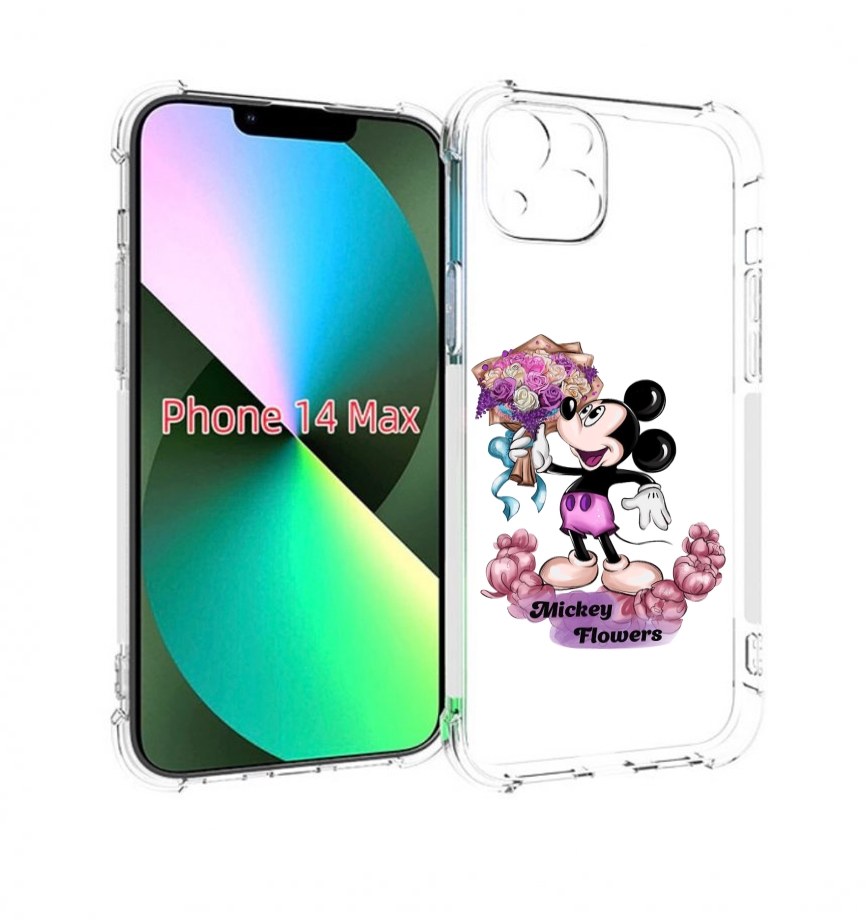 

Чехол MyPads микки-с-цветами женский для iPhone 14 Plus (6.7), Прозрачный, Tocco