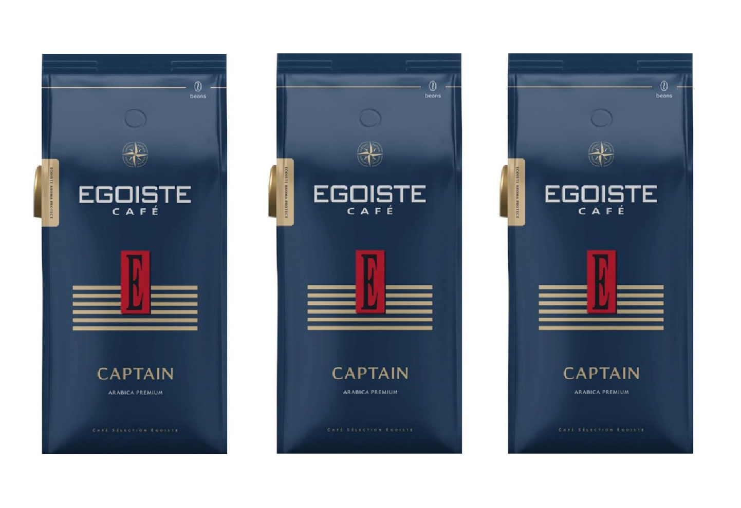 

Кофе в зернах Egoiste Captain, 3 шт по 250 г