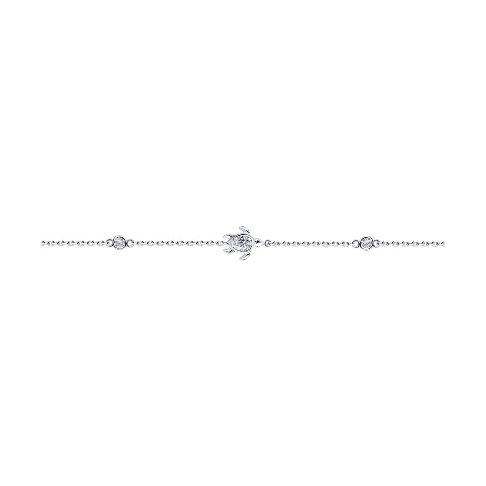 

Браслет из серебра р.  SOKOLOV 94050961, фианит, 94050961