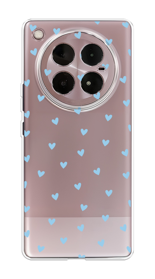 

Чехол на Infinix Zero 40 4G "Голубые сердечки паттерн", Голубой;прозрачный, 3106350-1