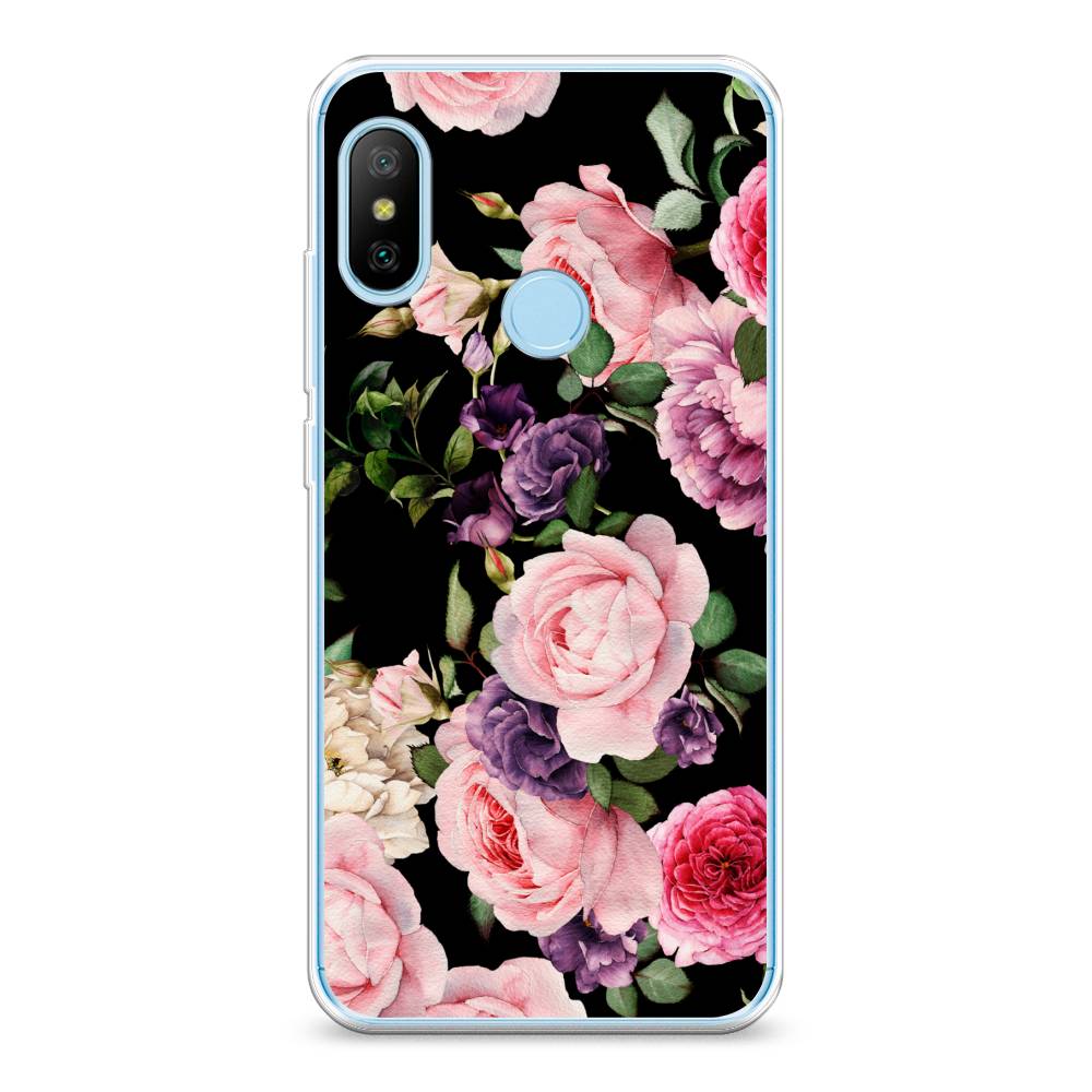 

Чехол Awog на Xiaomi Mi A2 Lite "Пионы на черном", Разноцветный, 34250-8