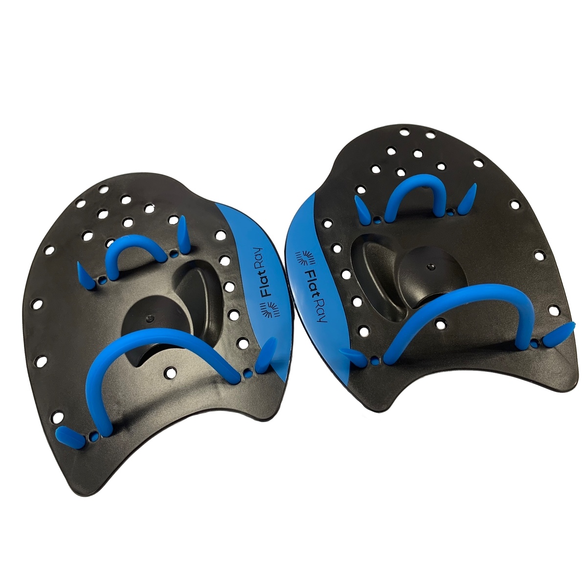 Лопатки для плавания Flat Ray Hand Paddles Pro HQ, черный синий, M