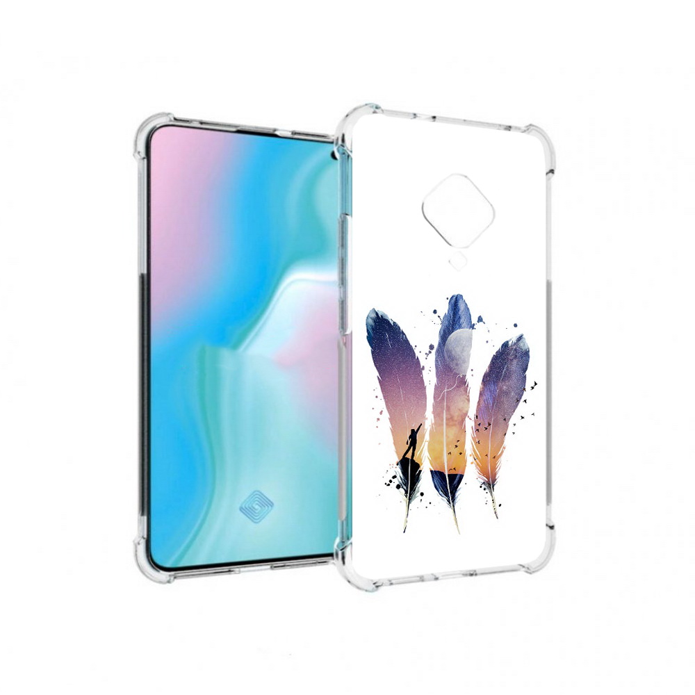 

Чехол MyPads Tocco для Vivo S5 небесные перья (PT226962.406.519), Прозрачный, Tocco