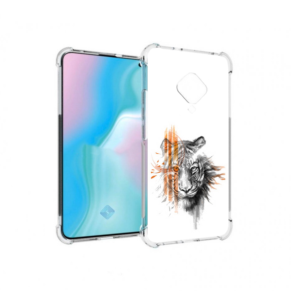 

Чехол MyPads Tocco для Vivo S5 огненный тигр (PT226962.406.526), Прозрачный, Tocco