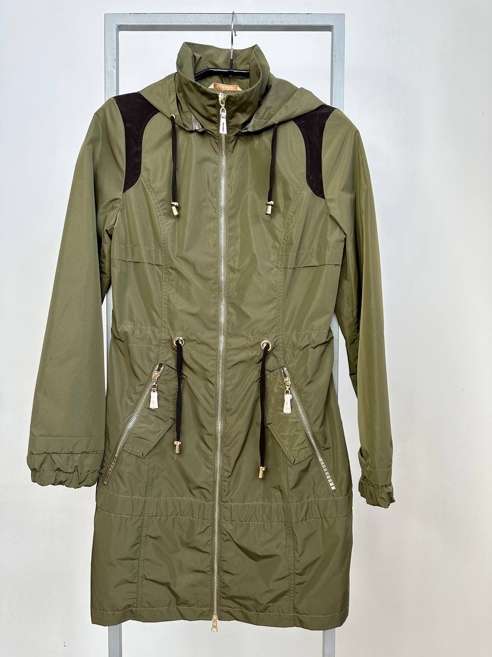 Плащ женский EX 14026 зеленый 42 RU