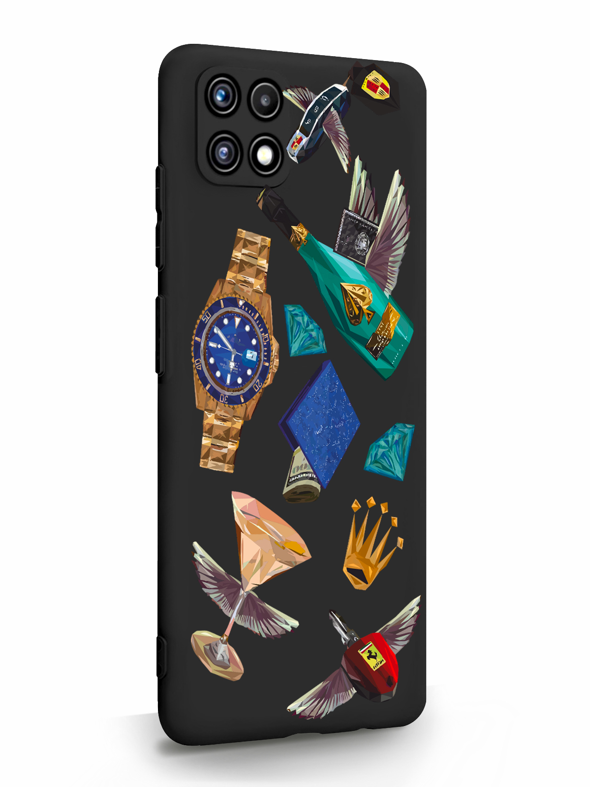 фото Чехол musthavecase для samsung a22s luxury lifestyle черный