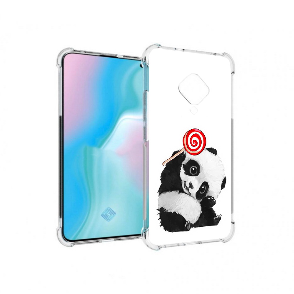

Чехол MyPads Tocco для Vivo S5 панда с леденцом (PT226962.406.534), Прозрачный, Tocco