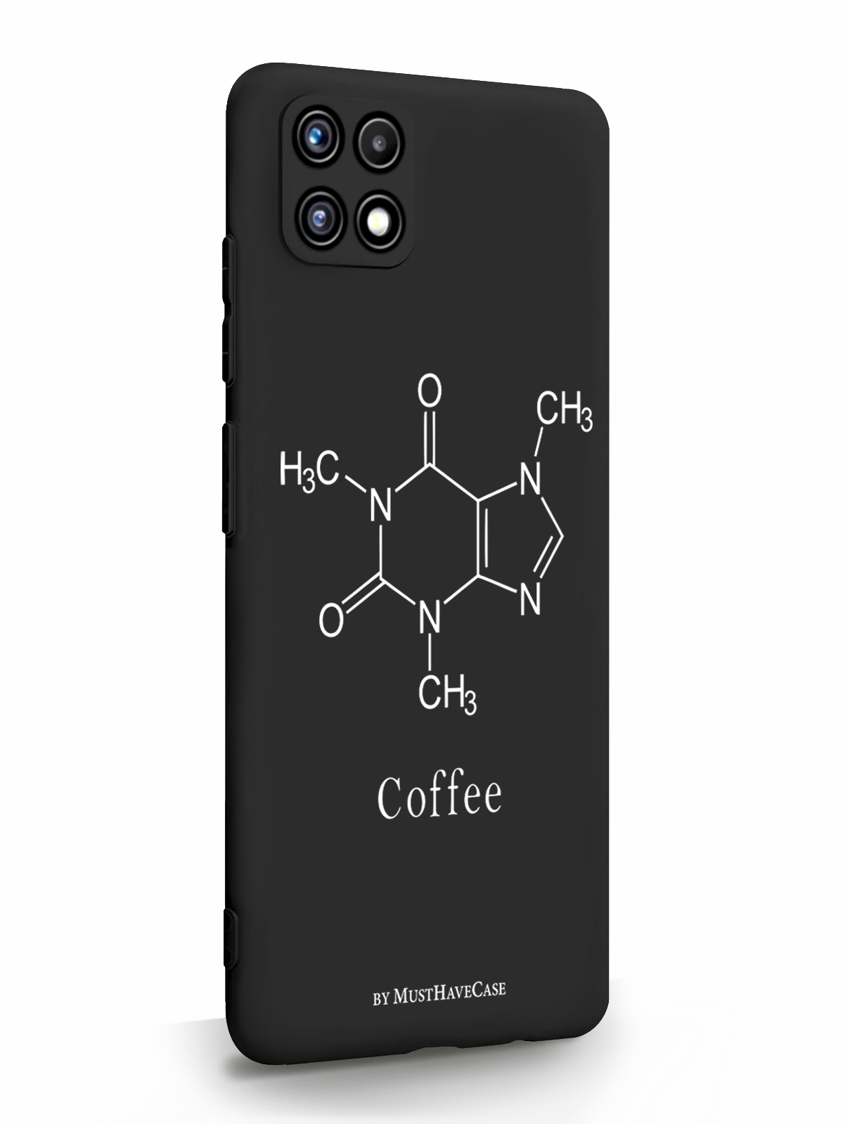 фото Чехол musthavecase для samsung a22s молекула кофе черный