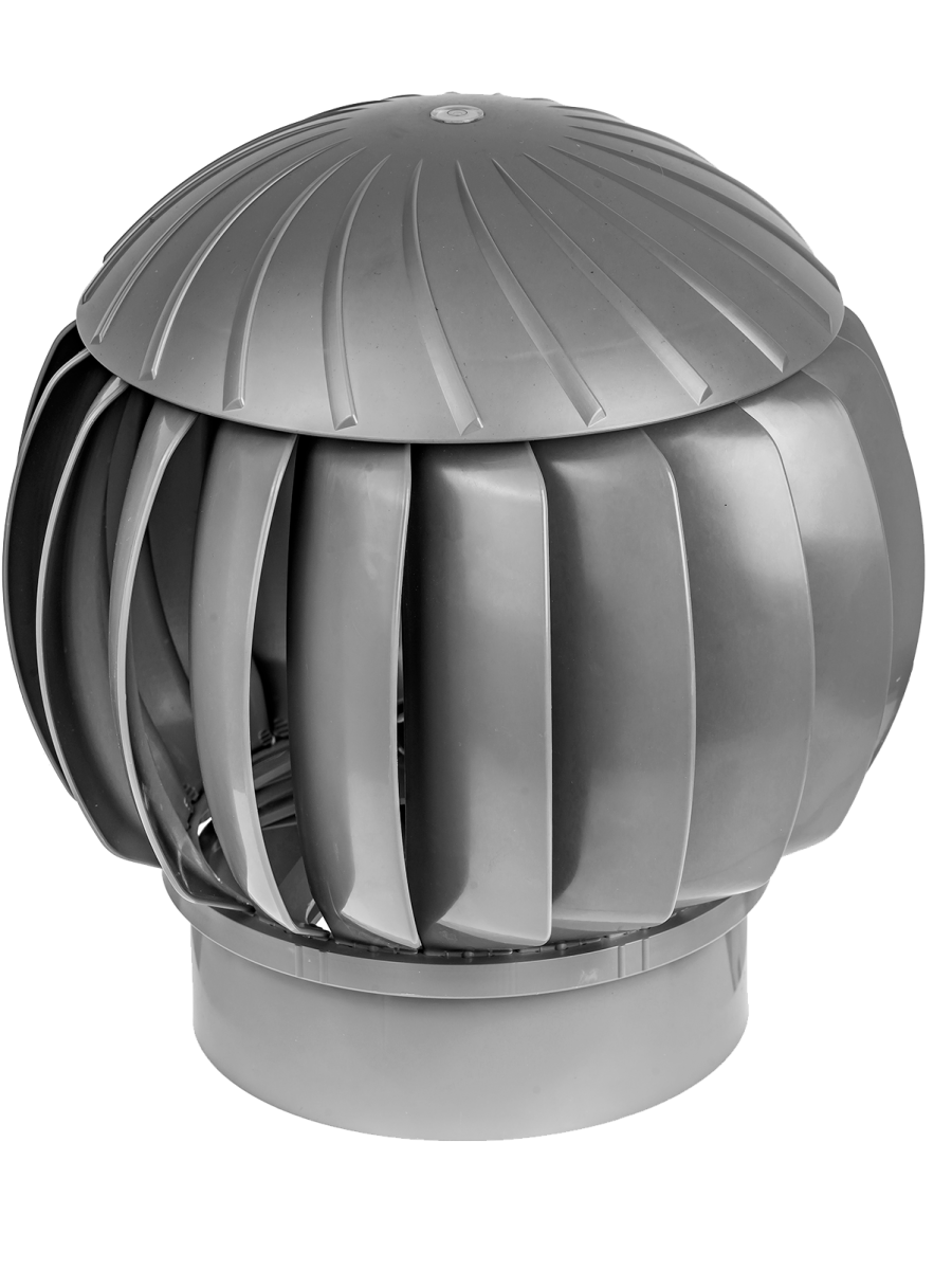 Ротационный дефлектор НАНОдефлектор 160 Серый, пластиковый RRTV 160 Gray вытяжной зонт для канализации flextron дефлектор 50 svk k14733