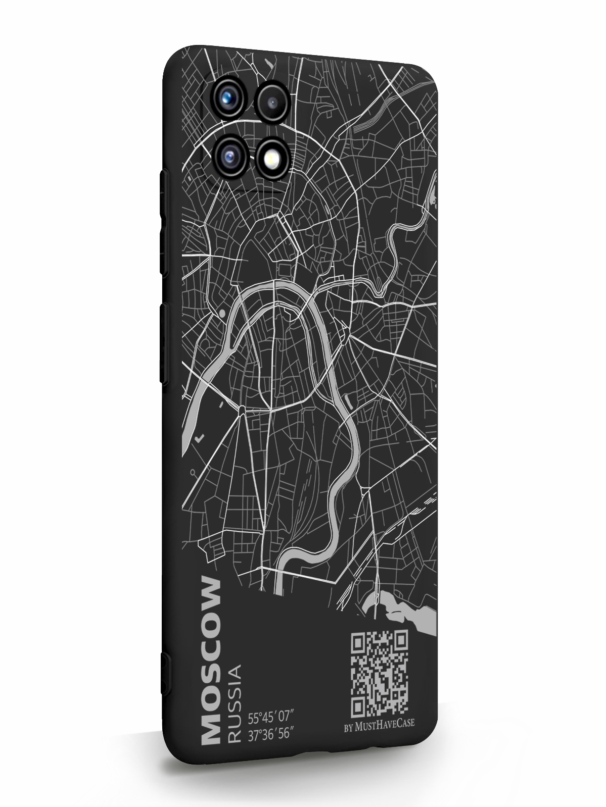 фото Чехол musthavecase для samsung a22s карта москвы черный