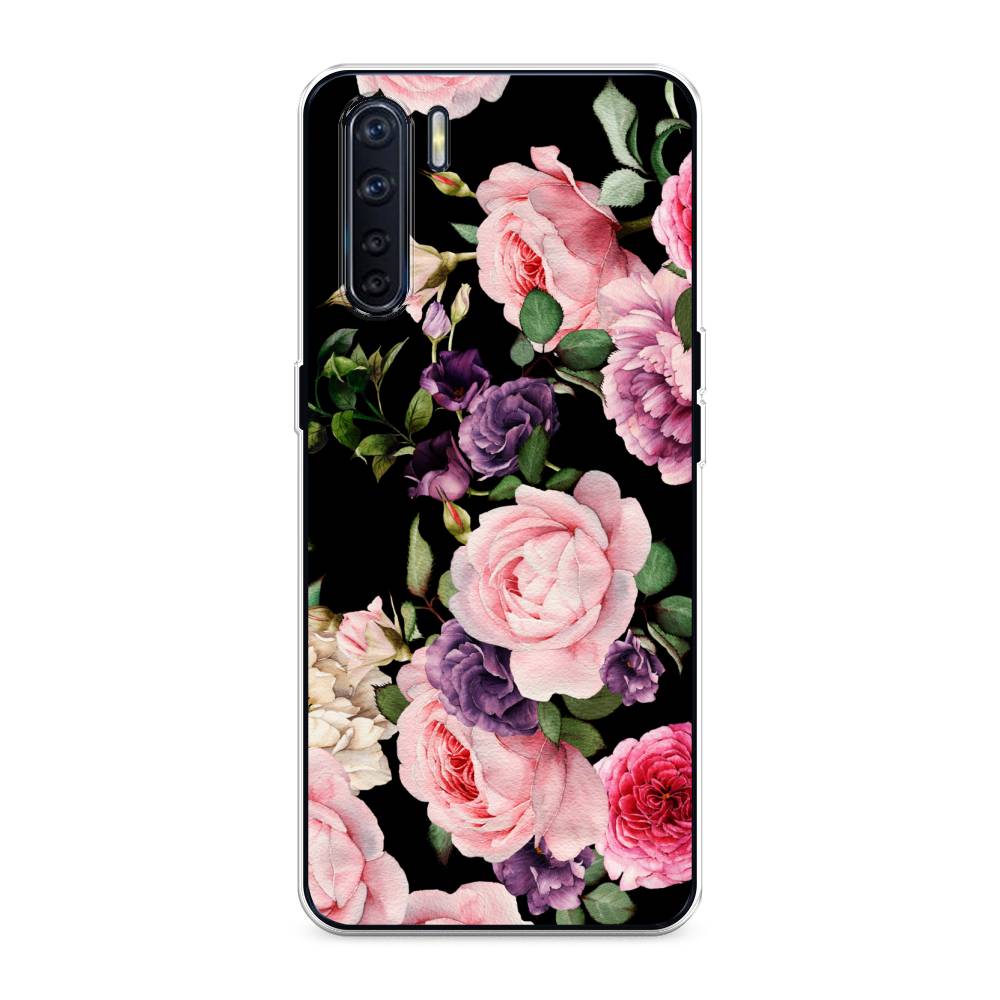 

Чехол Awog на Oppo A91 "Пионы на черном", Разноцветный, 254250-8