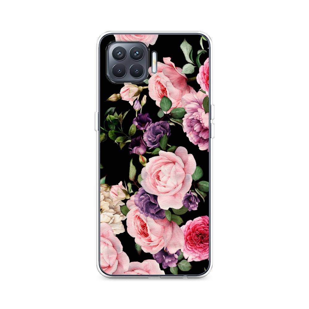 

Чехол Awog на Oppo Reno 4 lite "Пионы на черном", Разноцветный, 254550-8
