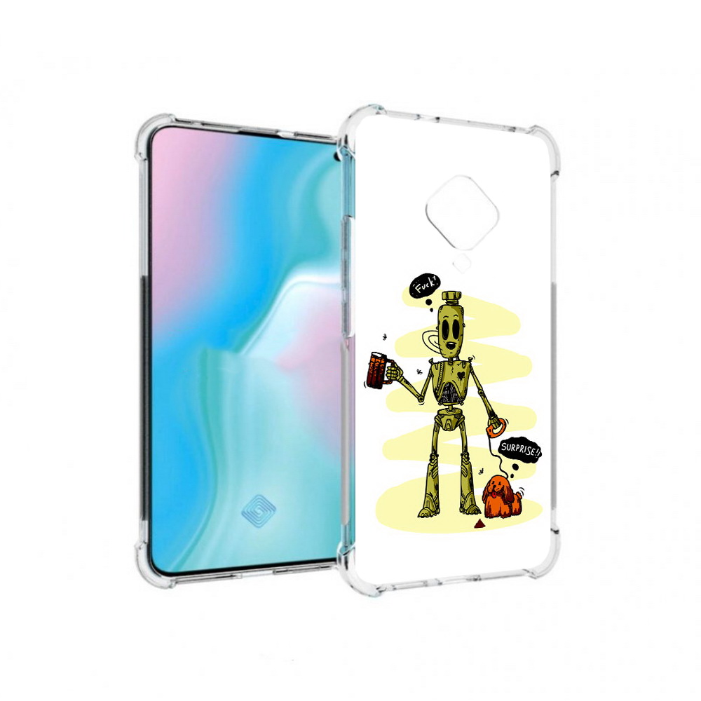 

Чехол MyPads Tocco для Vivo S5 прикольный робот (PT226962.406.557), Прозрачный, Tocco