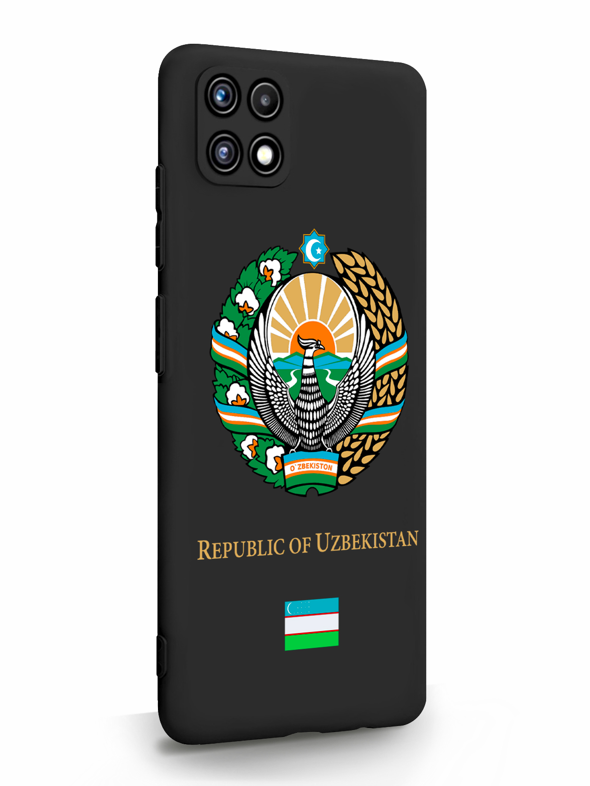 фото Чехол signumcase для samsung a22s герб узбекистана черный