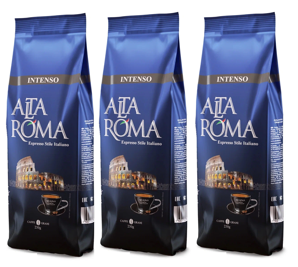 

Кофе в зернах Alta Roma Intenso, 3 шт по 250 г