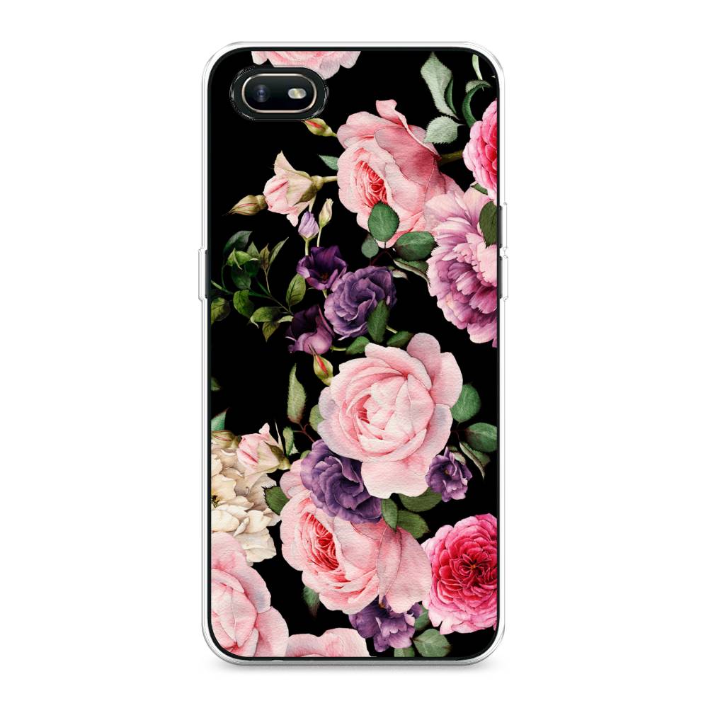 

Чехол Awog на Oppo A1k "Пионы на черном", Разноцветный, 252150-8