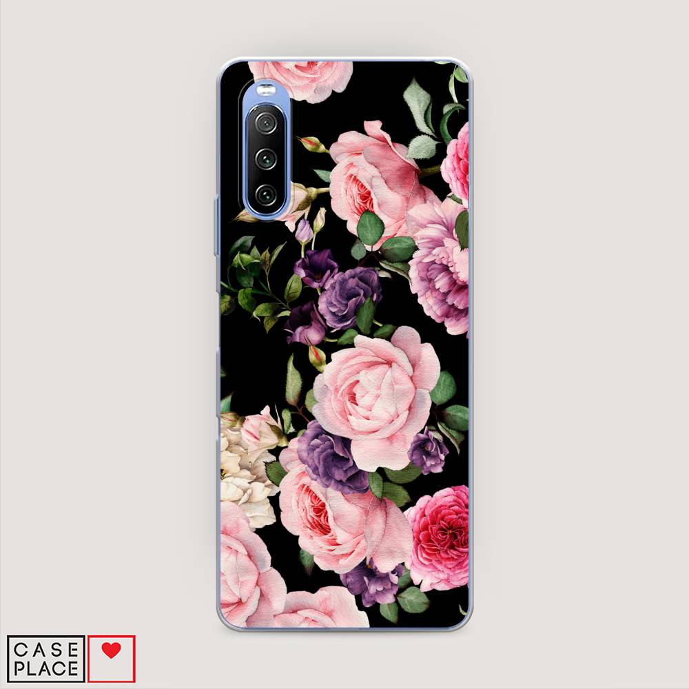 

Чехол Awog на Sony Xperia 10 III "Пионы на черном", Разноцветный, 54950-8