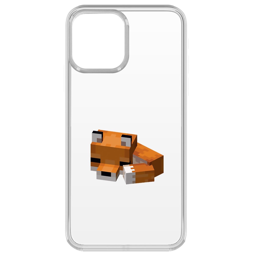 фото Чехол-накладка krutoff clear case спящий лисенок для iphone 13