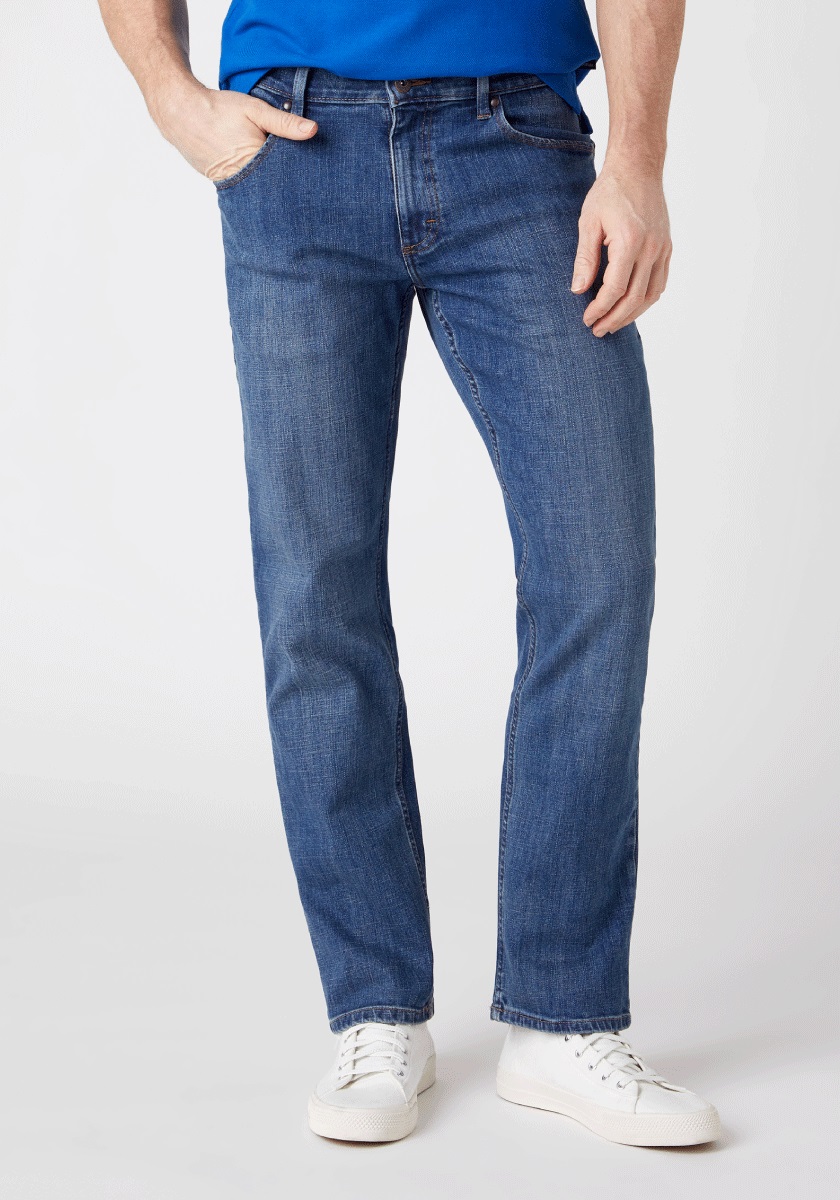 фото Джинсы мужские wrangler men straight jeans синие 30/30