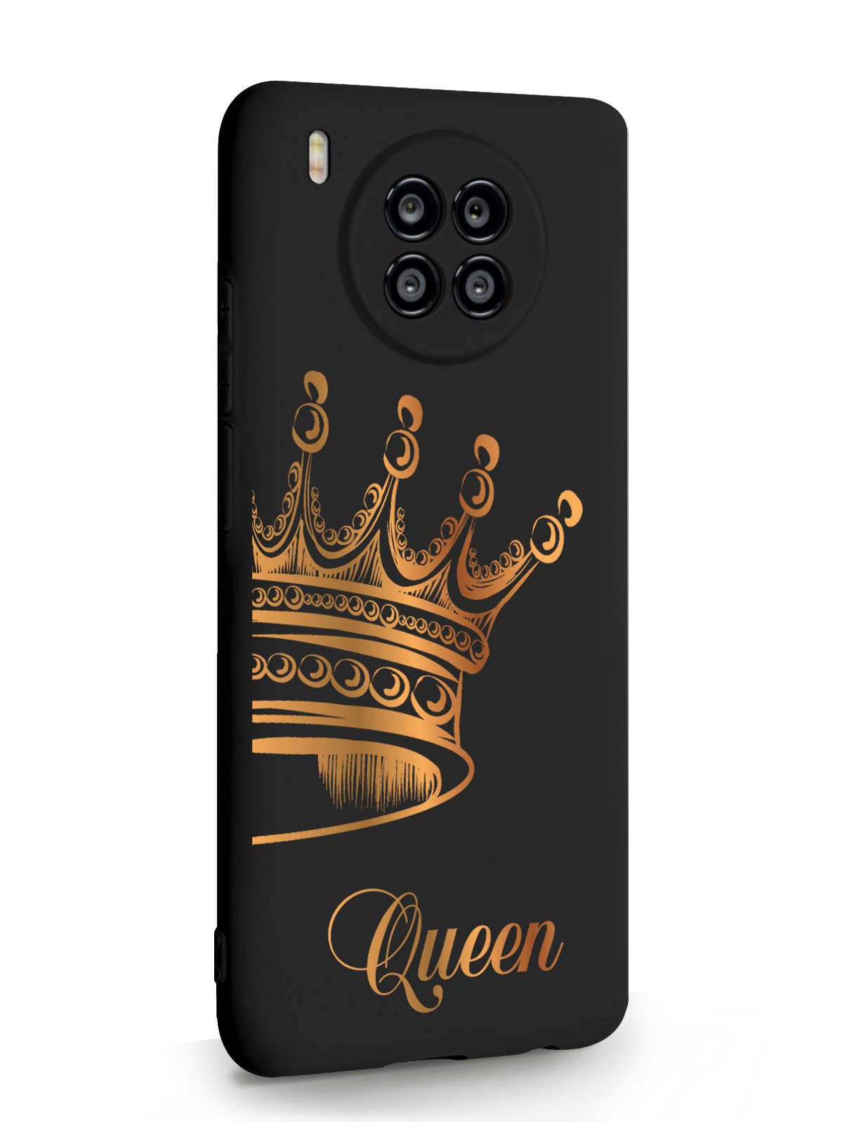 фото Чехол musthavecase для honor 50 lite парный чехол корона queen черный