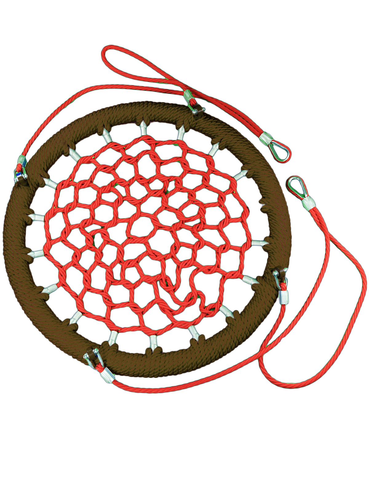 фото Подвесные качели гнездо размер 140 см spt/krug/anti/korichnev/krasn/140/20/20/16/481840 jinn