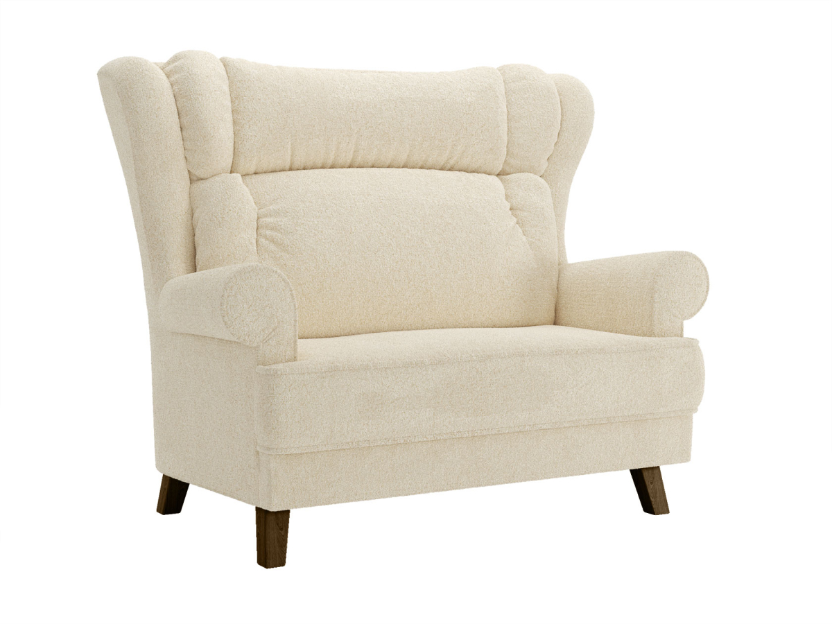 Диван Первый Мебельный Лори Орех Крем искусственный мех 29990₽