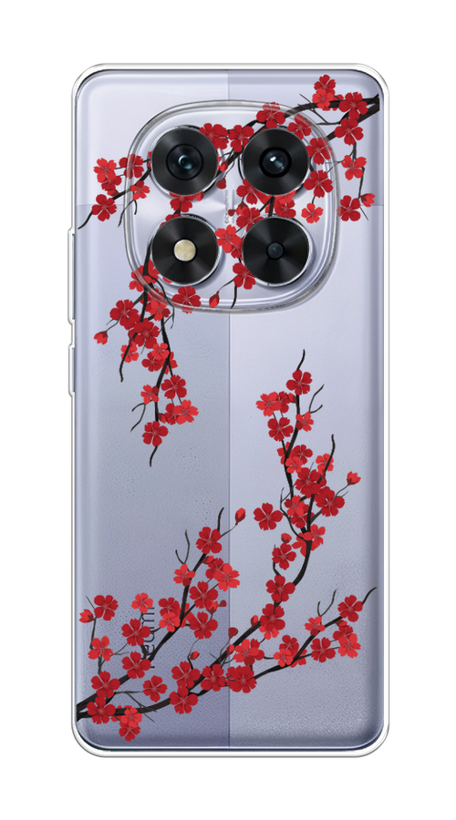 

Чехол на Xiaomi Redmi Note 14 Pro 5G Красная сакура, Красный;черный, 323950-1