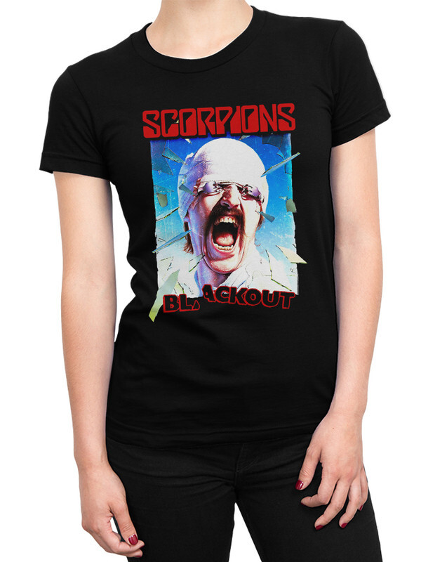 Футболка женская Design Heroes Scorpions - Blackout черная XS