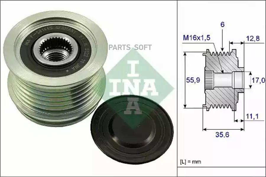 

Шкив Генератора Ina 535 0041 10 Ina арт. 535 0041 10