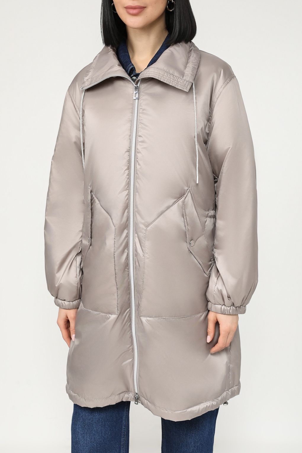 

Куртка женская Gerry Weber 350202-31177 бежевая 46, Бежевый, 350202-31177