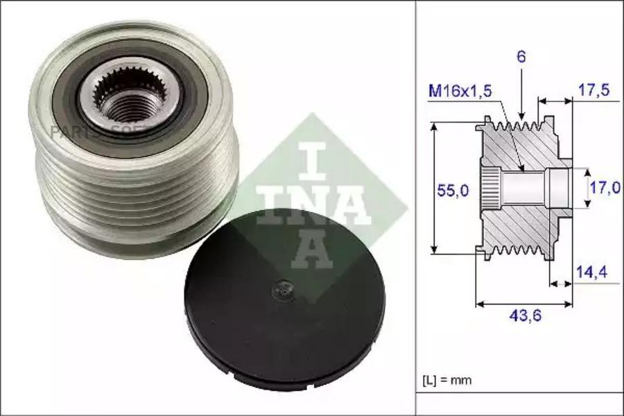 

Шкив Генератора Ina 535 0105 10 Ina арт. 535 0105 10