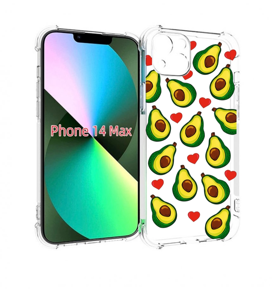 

Чехол MyPads миленькие-авокадо для iPhone 14 Plus (6.7), Прозрачный, Tocco