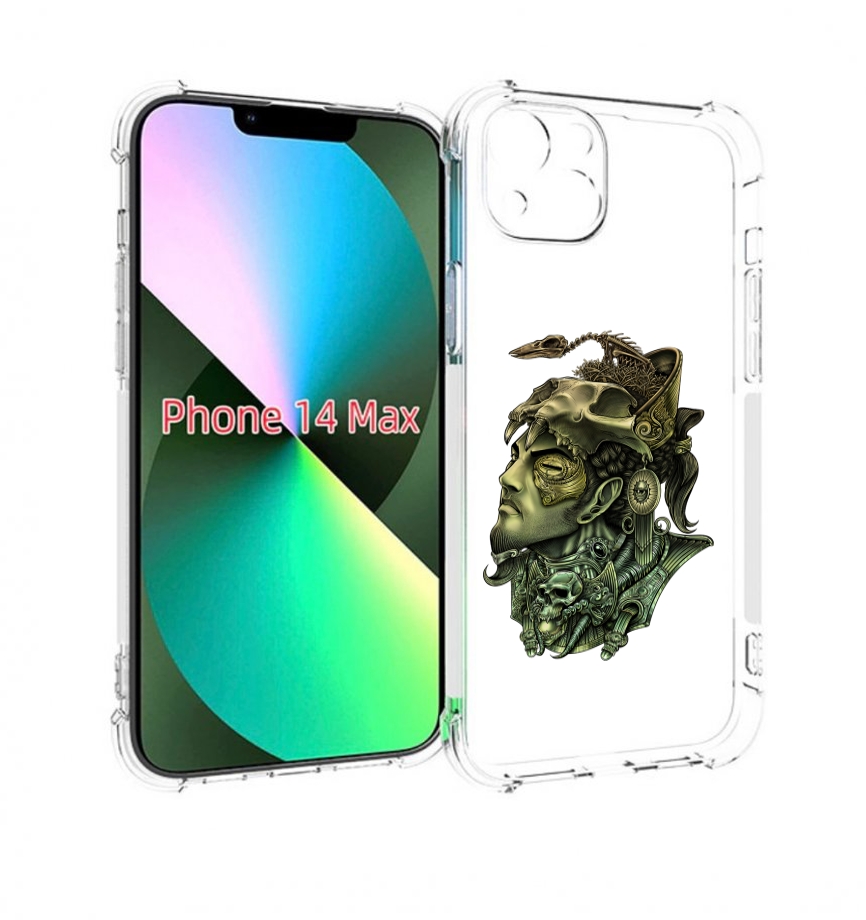 

Чехол MyPads бронзовый воин для iPhone 14 Plus (6.7), Прозрачный, Tocco