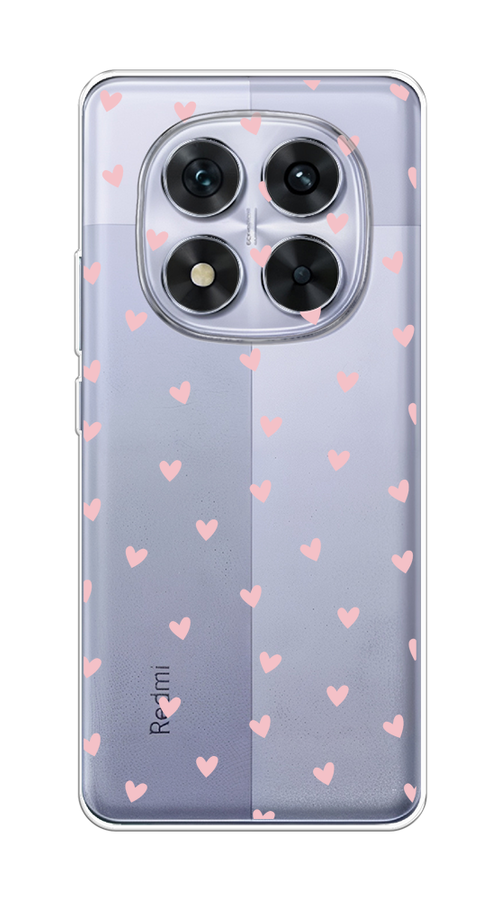 

Чехол на Xiaomi Redmi Note 14 Pro 5G Розовые сердечки паттерн, Розовый;прозрачный, 323950-1