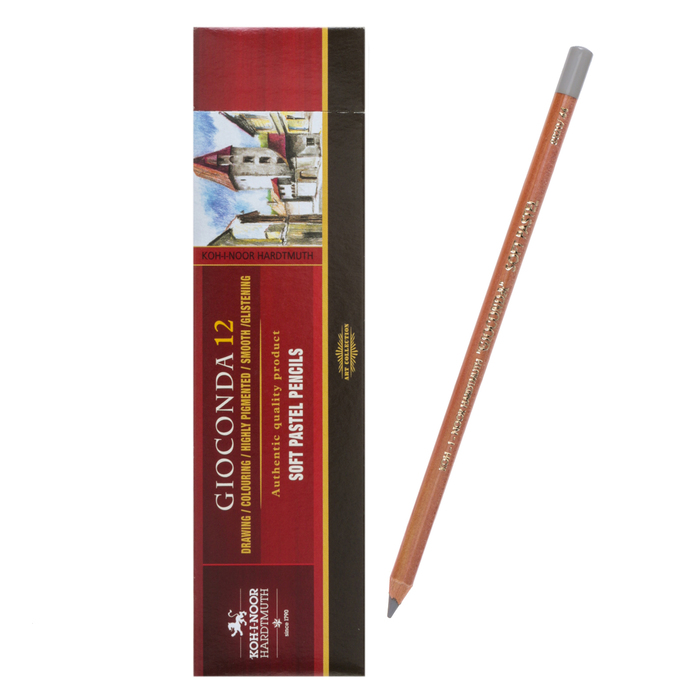 

Пастель сухая в карандаше Koh-I-Noor GIOCONDA 8820/44 Soft Pastel, серая 12 шт, Серый