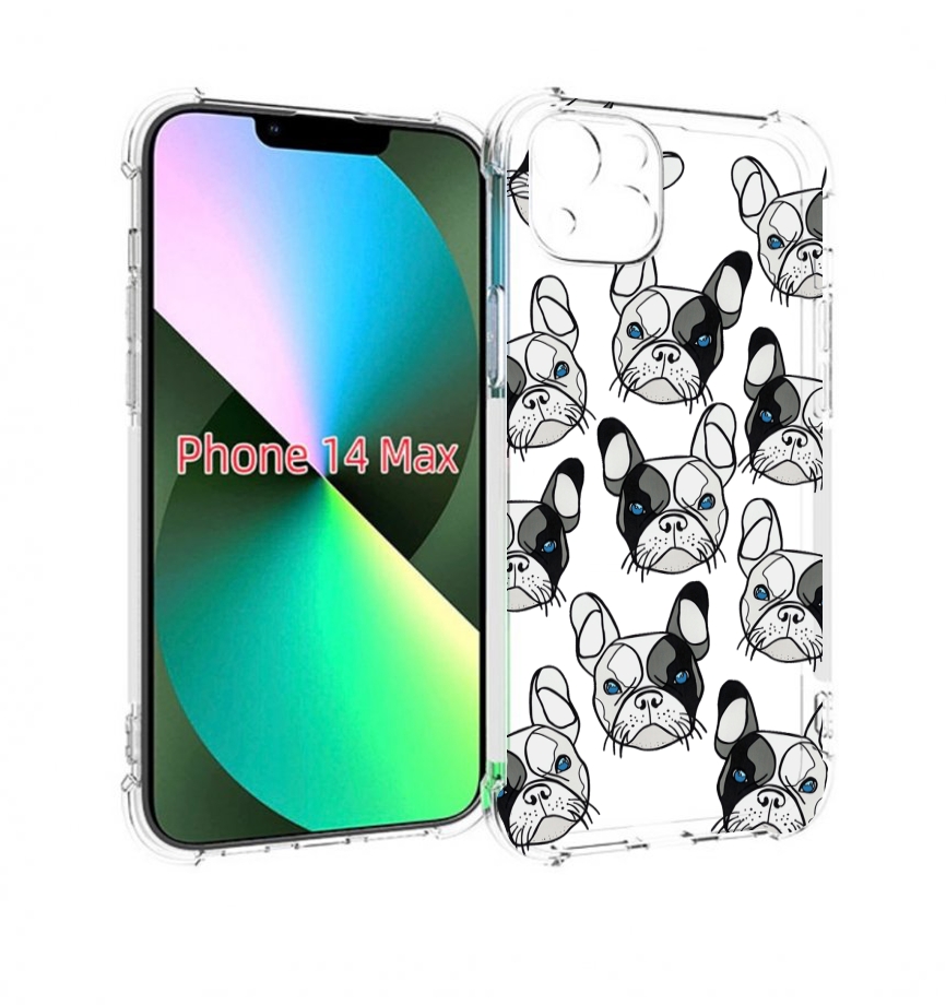 

Чехол MyPads -собачки-черно-белый для iPhone 14 Plus (6.7), Прозрачный, Tocco