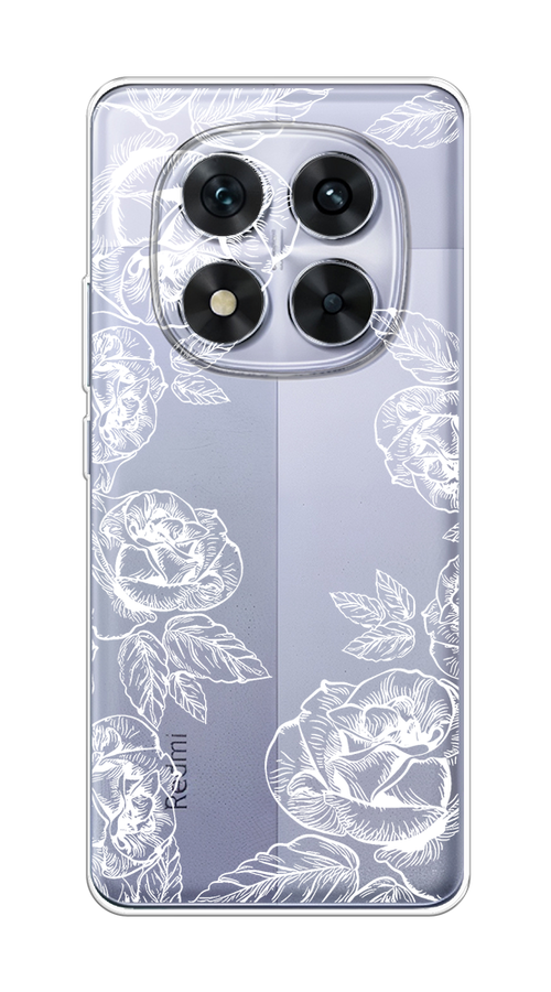 

Чехол на Xiaomi Redmi Note 14 Pro 5G Розы графика, Черный;серый, 323950-1