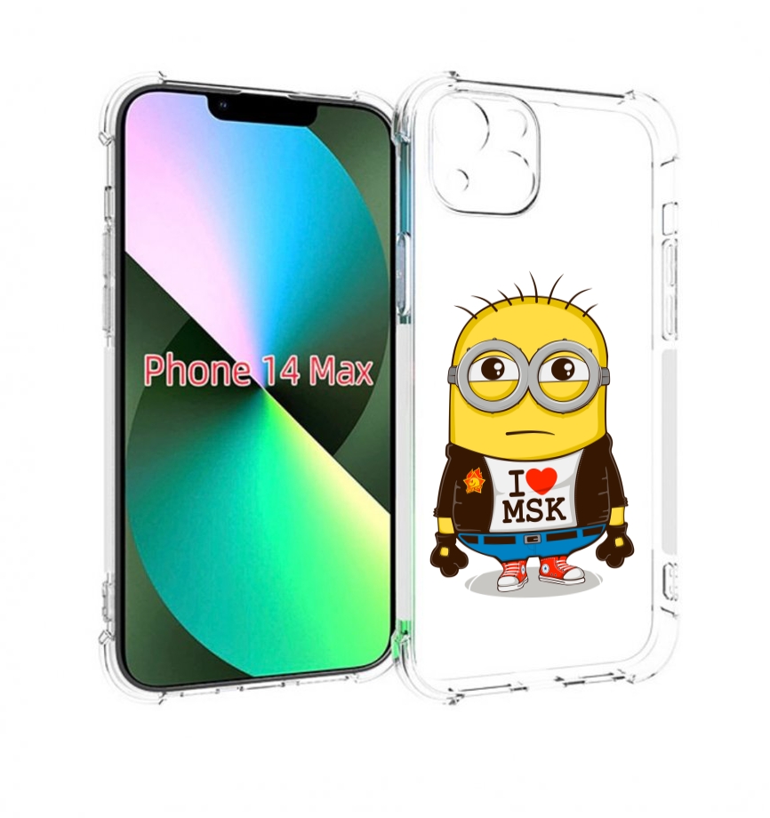 

Чехол MyPads миньон-я-люблю-Мск для iPhone 14 Plus (6.7), Прозрачный, Tocco