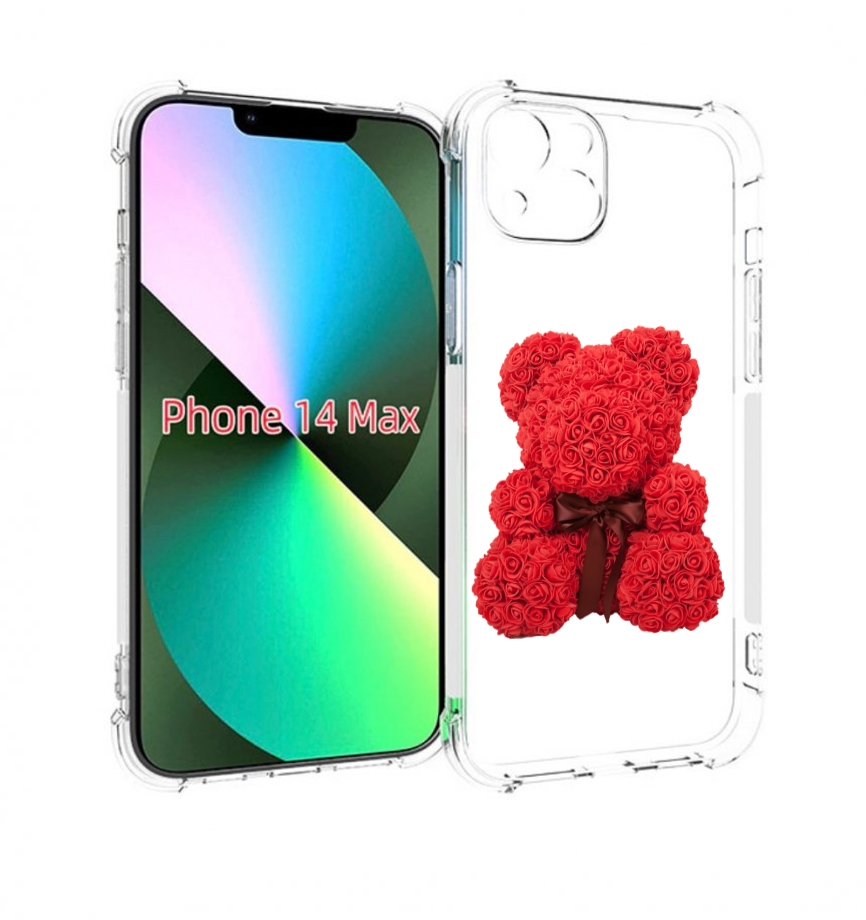 

Чехол MyPads мишка-из-розочек для iPhone 14 Plus (6.7), Прозрачный, Tocco