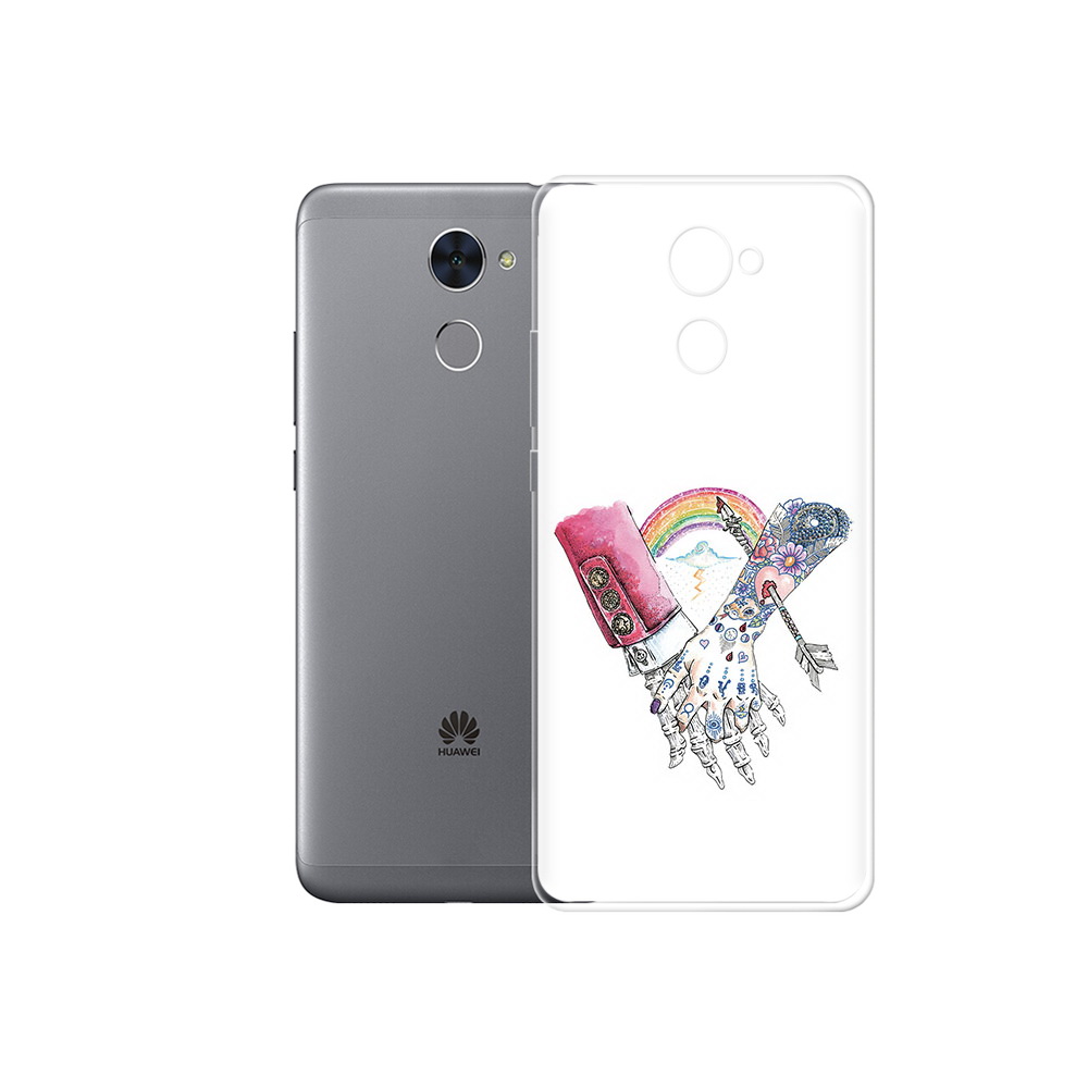 

Чехол MyPads Tocco для Huawei Enjoy 7 Plus абстракция руки в татуировках (PT74186.70.212), Прозрачный, Tocco
