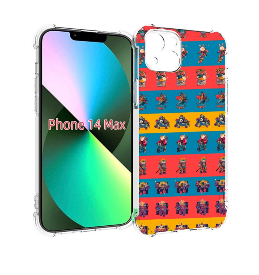 

Чехол MyPads много стикеров для iPhone 14 Plus (6.7), Прозрачный, Tocco