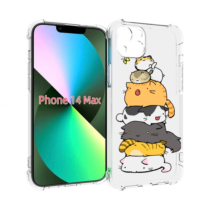

Чехол MyPads много-маленьких-котиков для iPhone 14 Plus (6.7), Прозрачный, Tocco