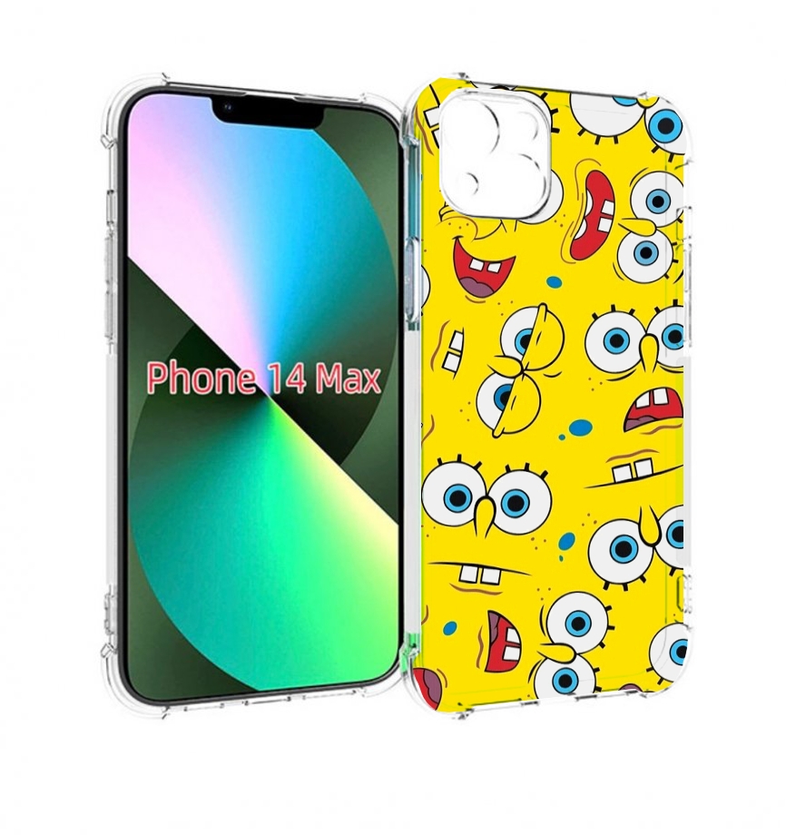 

Чехол MyPads много-спанч-боба для iPhone 14 Plus (6.7), Прозрачный, Tocco
