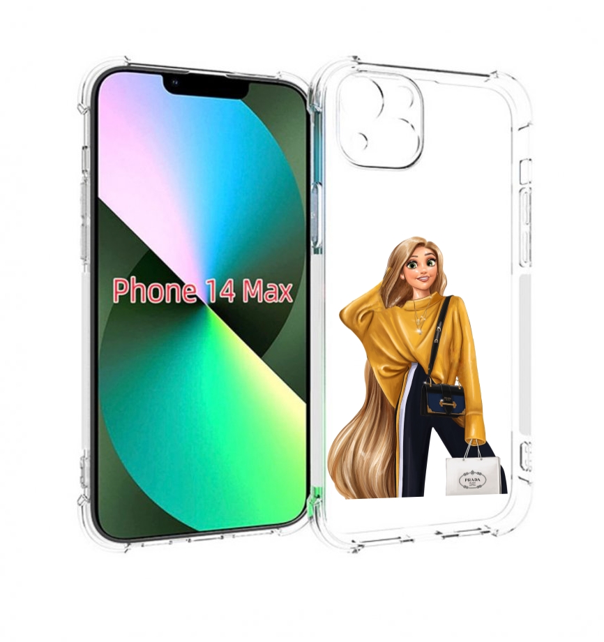 

Чехол MyPads модная-рапунсель женский для iPhone 14 Plus (6.7), Прозрачный, Tocco