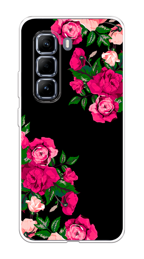 

Чехол на Infinix Hot 50 Pro "Розы фуксия", Черный;розовый;зеленый, 3106950-1