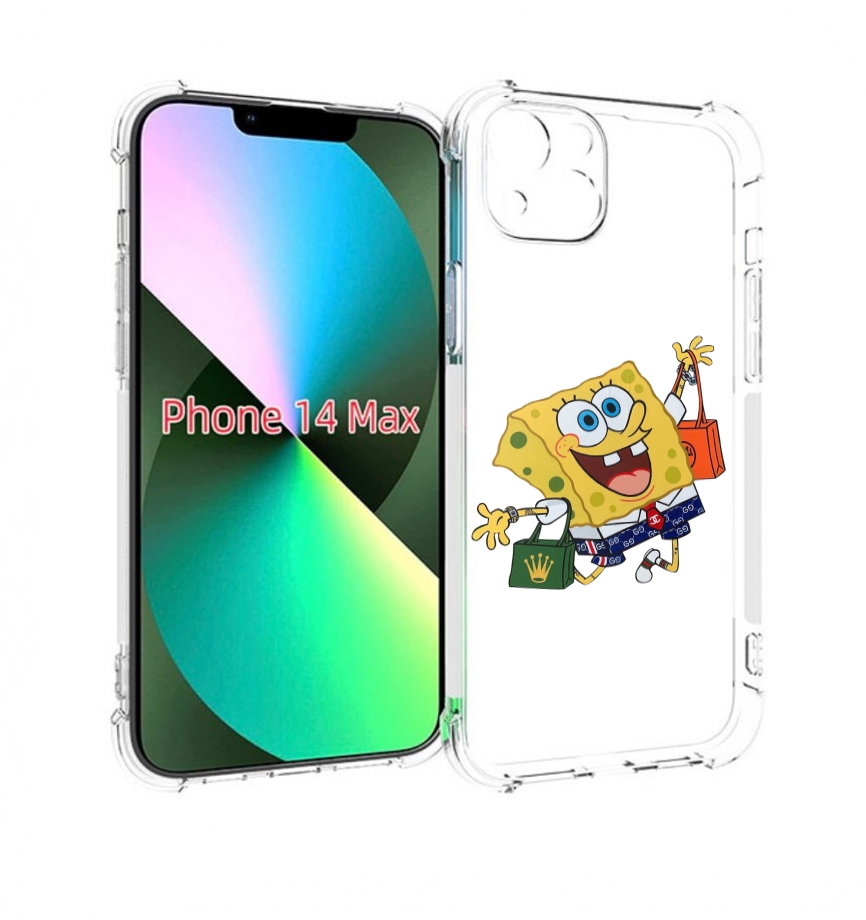 

Чехол MyPads модный-спанч-боб для iPhone 14 Plus (6.7), Прозрачный, Tocco