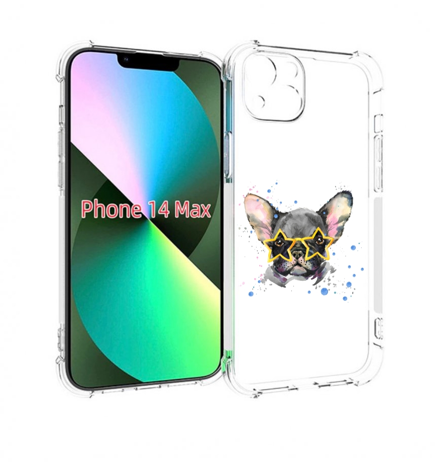 

Чехол MyPads буля в очках для iPhone 14 Plus (6.7), Прозрачный, Tocco